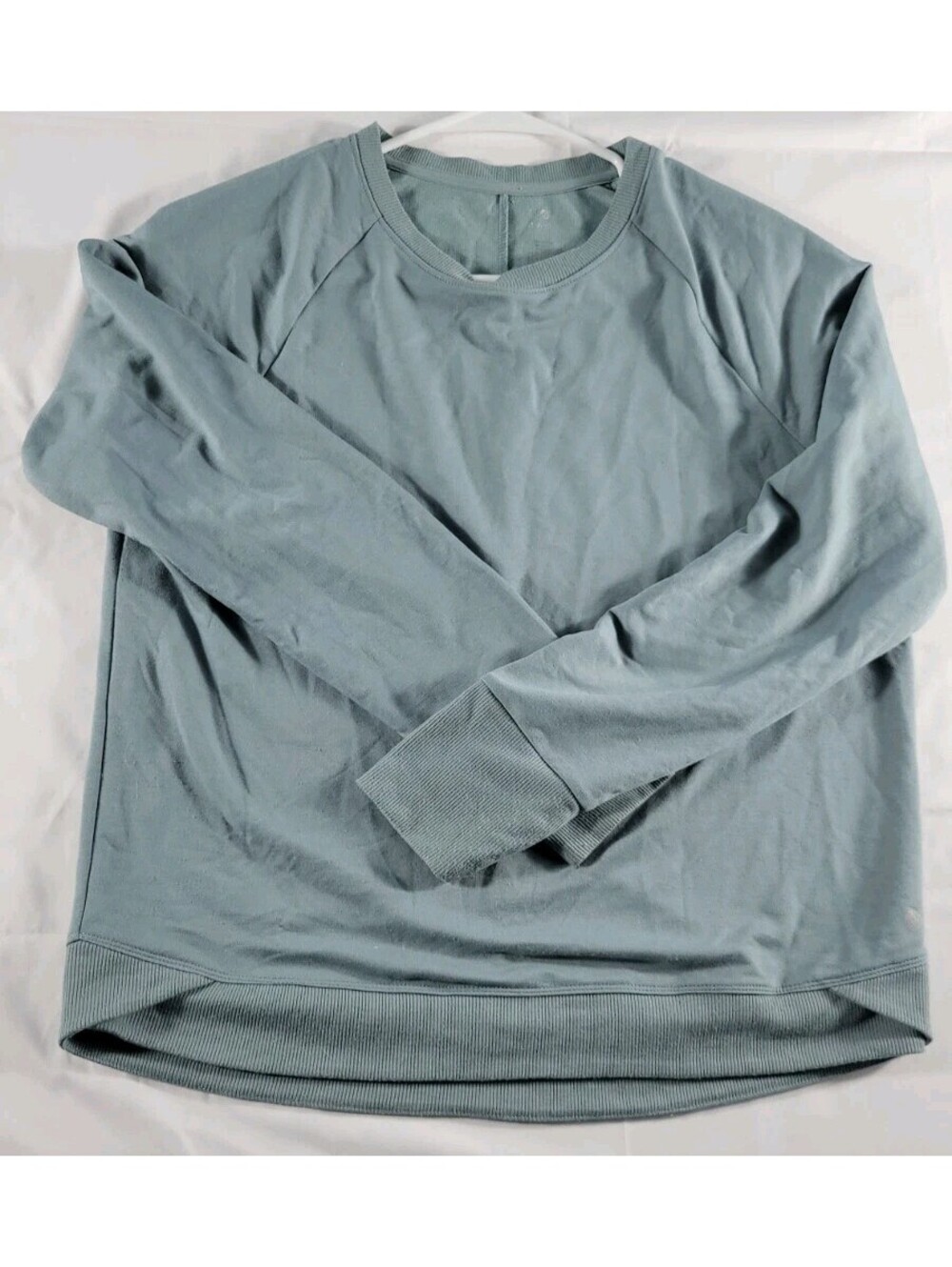 Apana Shirt Womens Large Blue Long Sleeve Scoop Neck Lightweight Athletic Top